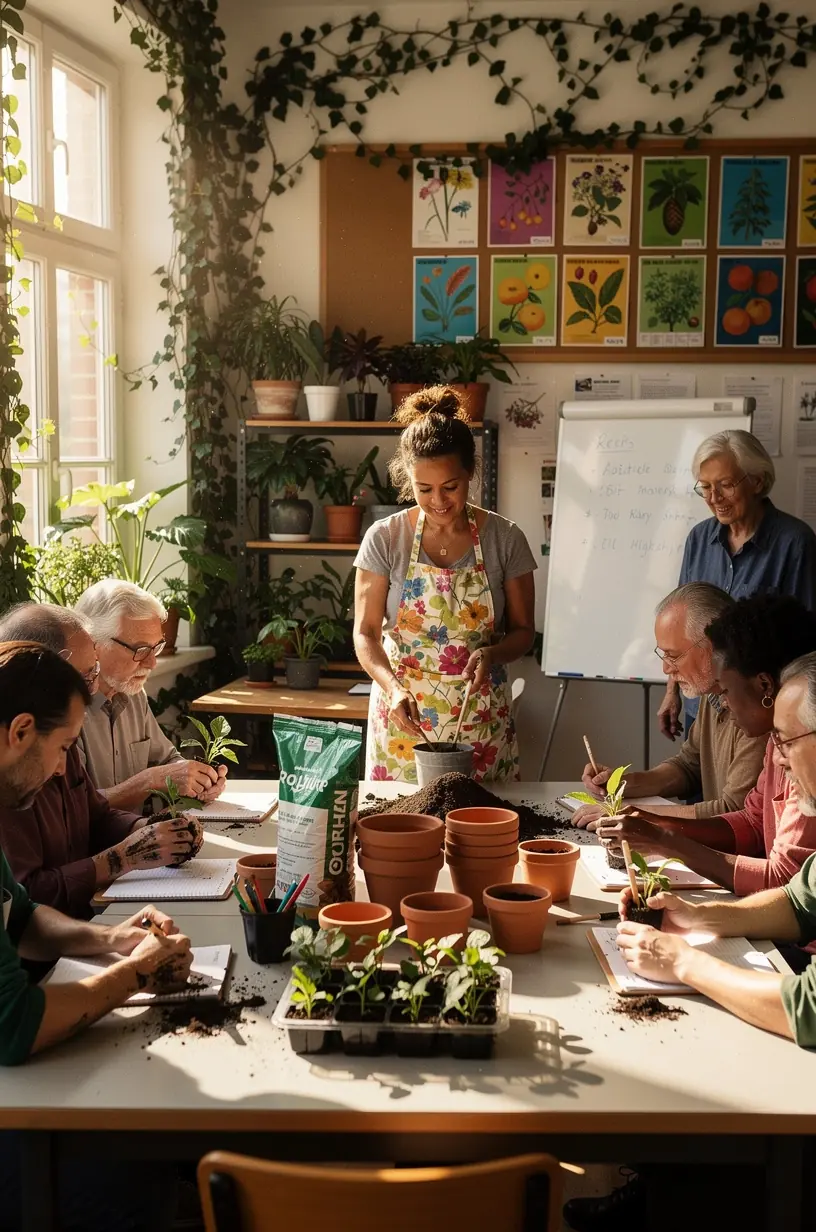 Native plant species thriving in seasonal garden setting